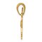 14K Yellow Gold Fancy Horse Charm Equestrian Pendant Jewerly 19mm x 18mm